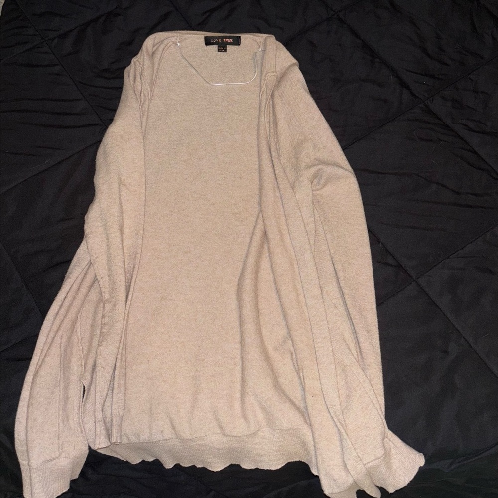 Vince Camuto Cream Cardigan Sweater with Textured Knit